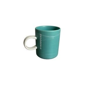 Starbucks 12 oz Iridescent Marbled Blue and White Mug